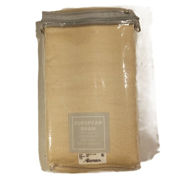 MARQUIS by Waterford  EMELIA  European Pillow Sham  26" x 26"  Cream NEW  1 Sham - Picture 4 of 6